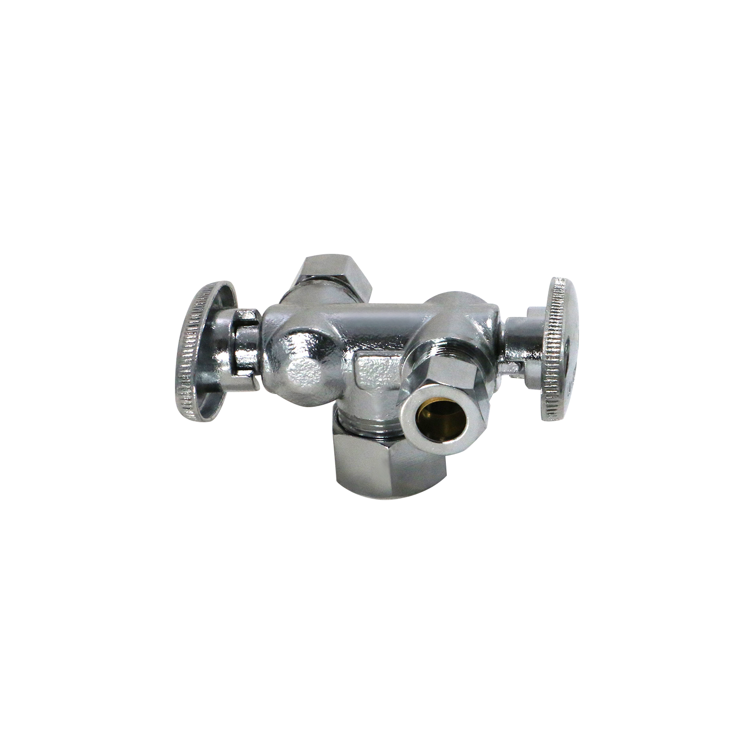 OD Compression 3/8 Inch x 3/8 Inch OD Compression x 5/8 Inch OD Compression Dual Angle Valve Measuring 1 Specifically Push Fit Compression Dual Angle Valve