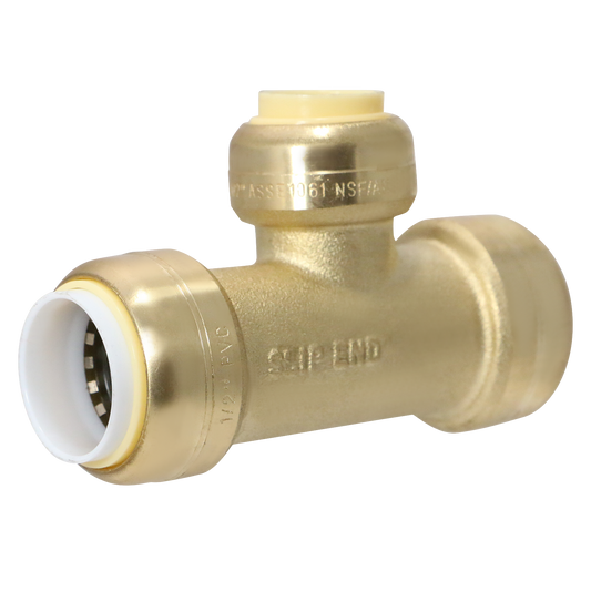  1/2" PVC x 1/2" PVC x 1/2" CTS Push Fit Tee 3/4" CTS x 3/4" CTS x 3/4" PVC Push Fit Tee Measuring 1/2" PVC x 1/2" PVC x 1/2" CTS Specifically Push Fit PVC to CTS TeePush Fit PVC to CTS Tee