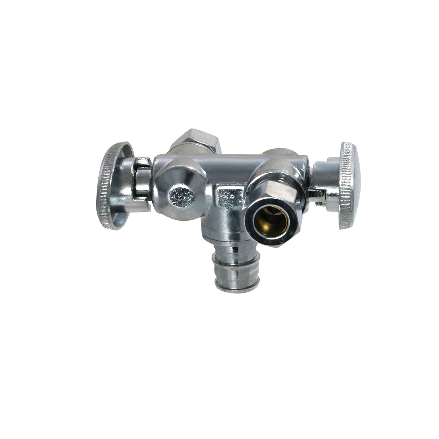  Pex A Expansion Dual OD Compression Angle Valve Push Fit Slip Ball Valve Brass Measuring Pex Expansion 1/2" x 3/8" OD Compression Dual Valve Specifically Pex A Expansion ValvesPush Fit Slip Ball Valve