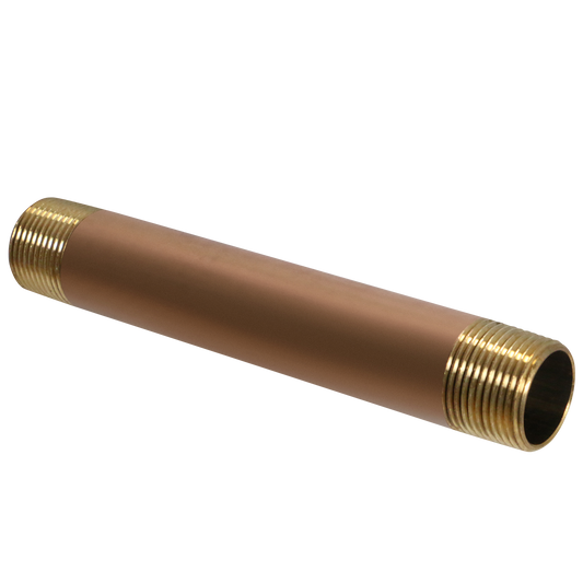 3/4 in x 6 in Red Brass Nipple 3/8 in x 1 in Red Brass Nipple Measuring 3/4 inch x 6 inch Specifically Brass NippleBrass Nipple
