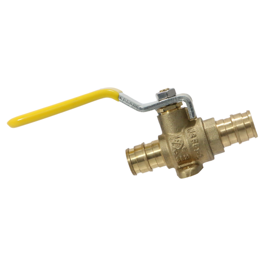 Pex-A Expansion Ball Expansion Valve with Drop Ear Measuring Pex A 1/2" x 1/2" Ball Valve with Drop Ear Specifically Pex A Ball Valve with Drop Ear