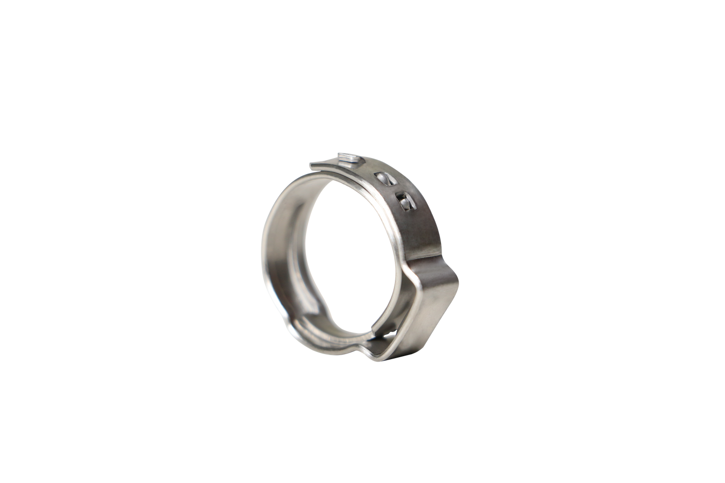 PEX 304 Stainless Steel Cinch Crimp Ring Measuring 3/8 Inch PEX Steel Cinch Crimp Ring Specifically Pex Barb Crimp Cinch