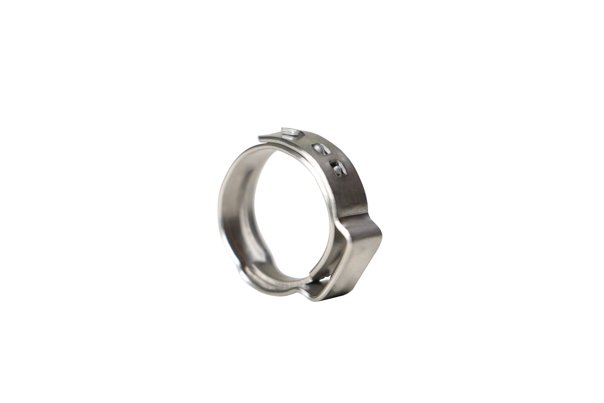 PEX 304 Stainless Steel Cinch Crimp Ring Measuring 3/8 Inch PEX Steel Cinch Crimp Ring Specifically Pex Barb Crimp Cinch