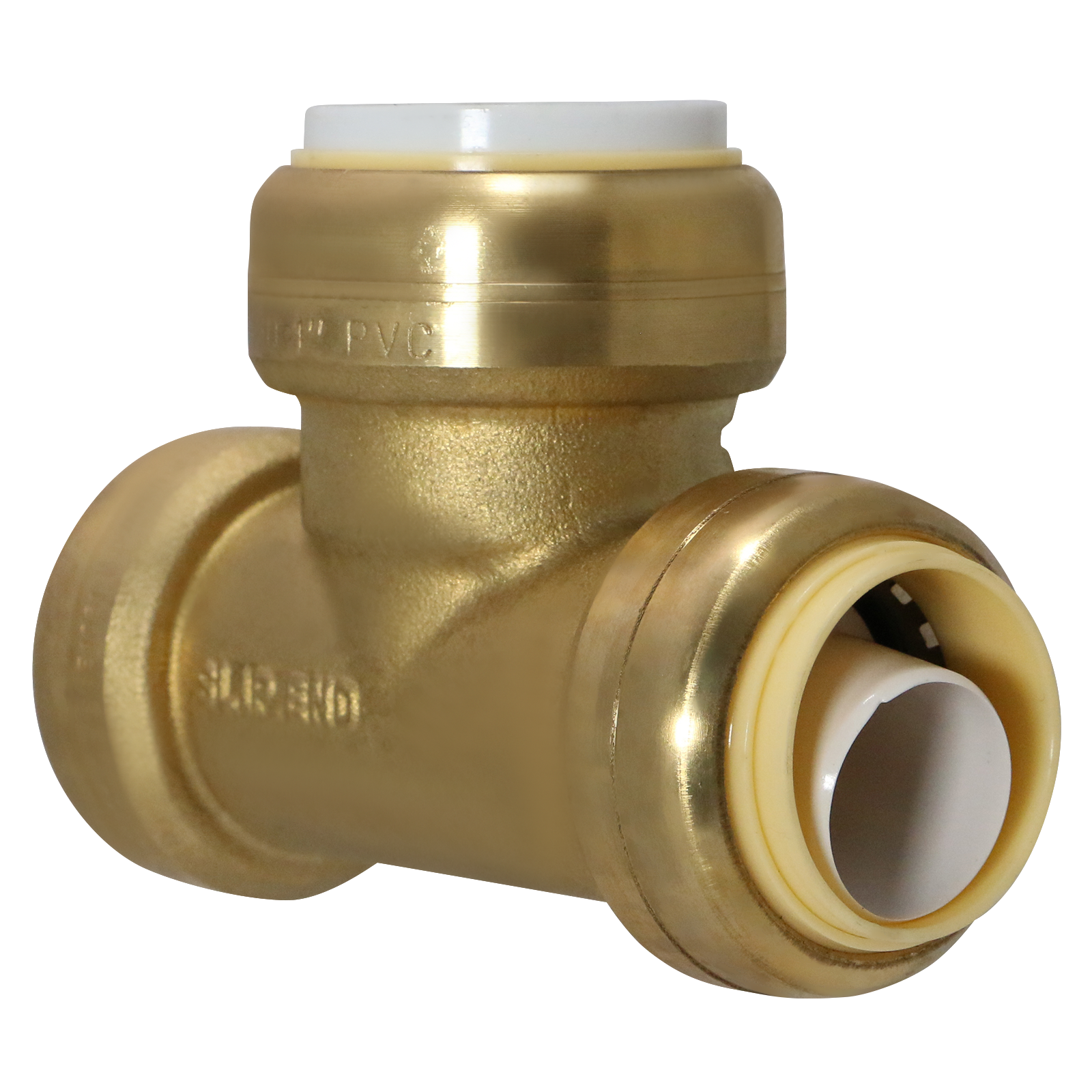  1" CTS x 1" CTS x 1" PVC Push Fit Tee Push To Connect Tee 1/2" Push Fit Coupling Push To Connect Coupling PPSU Plastic Measuring 1" CTS x 1" CTS x 1" PVC Specifically Push Fit PVC to CTS TeePush Fit Plastic Coupling