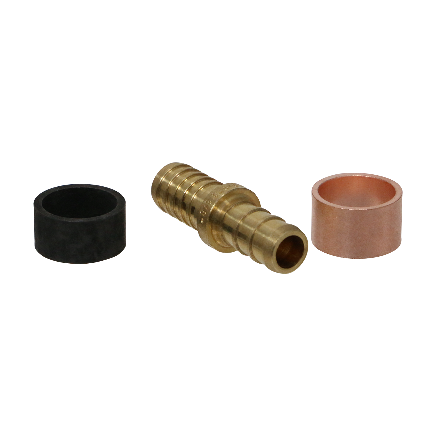  Pex PB (polybutylene) Slicing coupling with ring Measuring Pex 3/8" x 3/8" PB (polybutylene) Slicing coupling with ring Specifically Pex PB Slicing Coupling with Ring