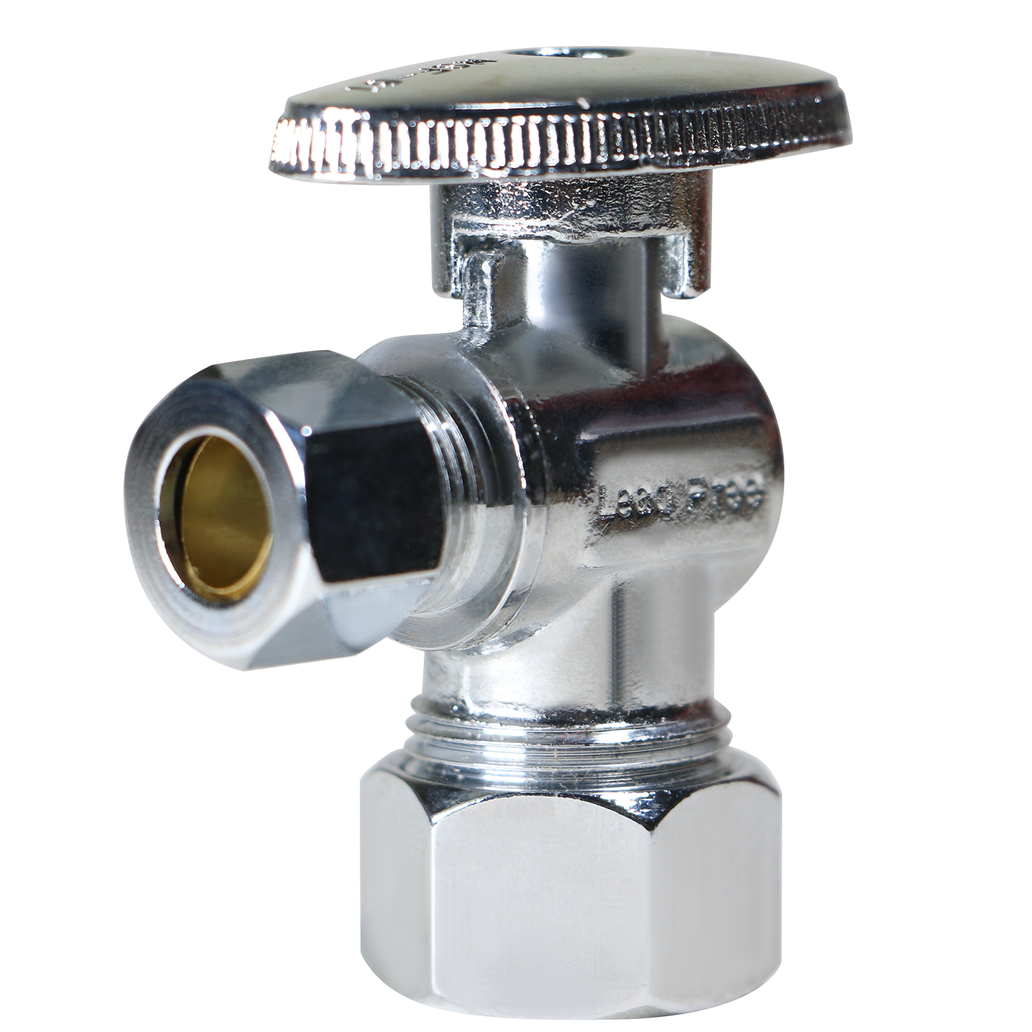 OD Compression Angle Valve Measuring 5/8 Inch OD Compression x 3/8 OD Compression Angle Valve Specifically OD Compression Angle Valve