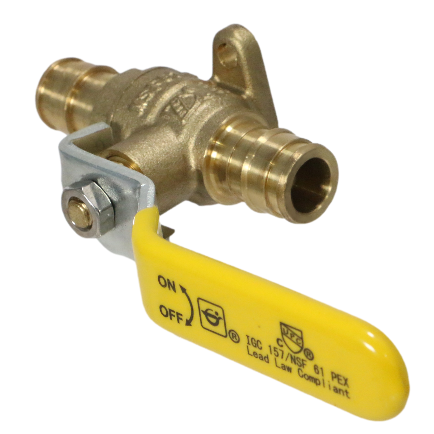 Pex-A Expansion Ball Expansion Valve with Drop Ear Measuring Pex A 1/2" x 1/2" Ball Valve with Drop Ear Specifically Pex A Ball Valve with Drop Ear