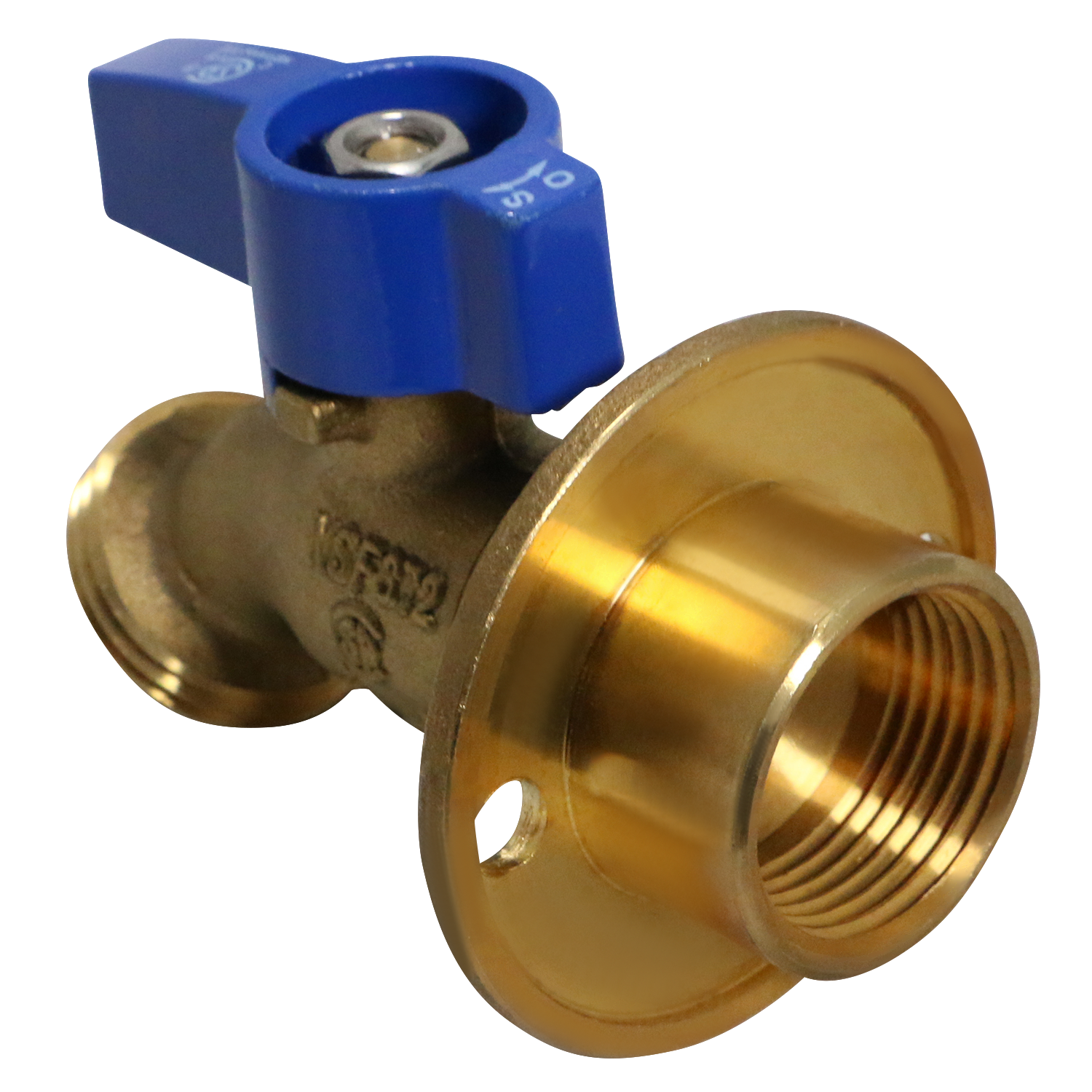 3/4 in FPT x 3/4 in GHT 1/4 Turn Hose Bibbs with Flange Measuring  Specifically Hose Bibb