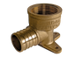 Pex Barb Crimp x Female NPT Elbow Drop Ear Measuring 3/8 inch Pex B x 3/8 inch FNPT Elbow Drop Ear Specifically Pex Barb Crimp FNPT Elbow Drop Ear