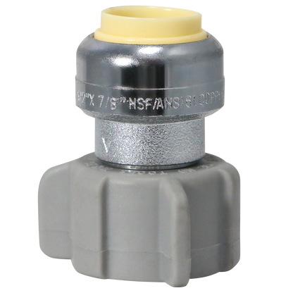 Push to Connect Ballcock Toilet Adapter Pex A Expansion Dual OD Compression Angle Valve Measuring Push Fit 1/2" x 7/8" Ballcock Specifically Push to Connect Toilet AdaptersPex A Expansion Valves