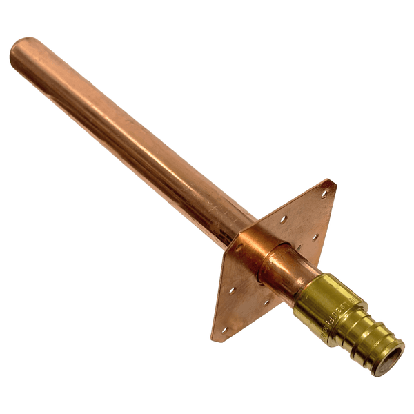 1/2 inch Pex-A Expansion Stub Out Straight with Flange 8 Inch Long