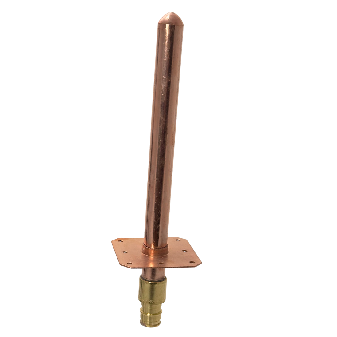 1/2 inch Pex-A Expansion Stub Out Straight with Flange 8 Inch Long