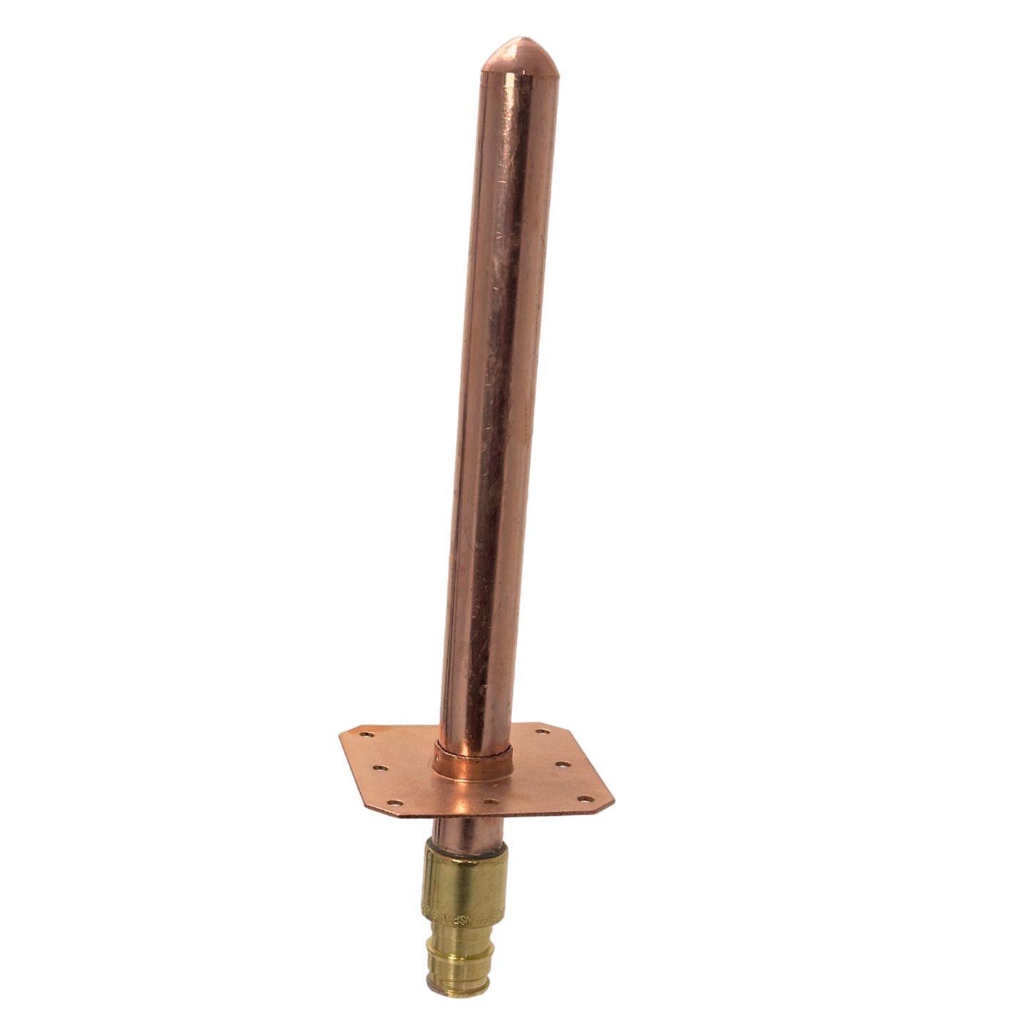 1/2 inch Pex-A Expansion Stub Out Straight with Flange 8 Inch Long