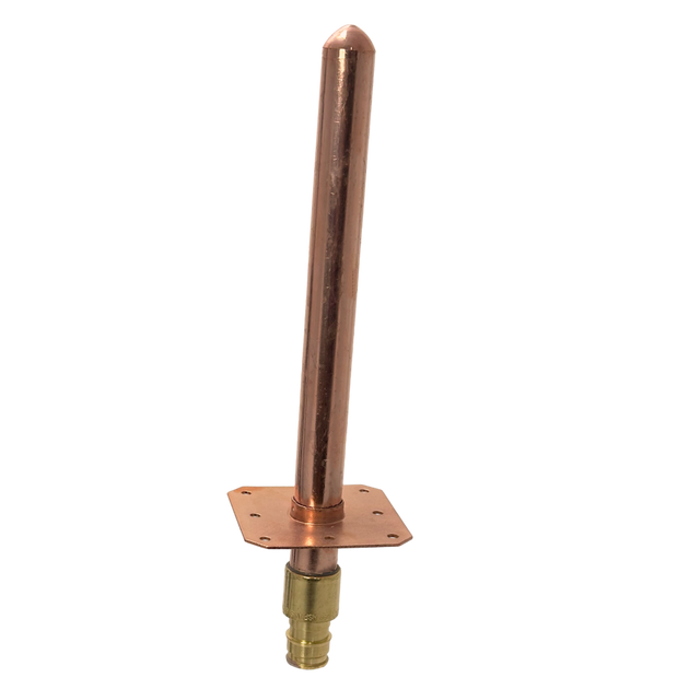 1/2 inch Pex-A Expansion Stub Out Straight with Flange 8 Inch Long