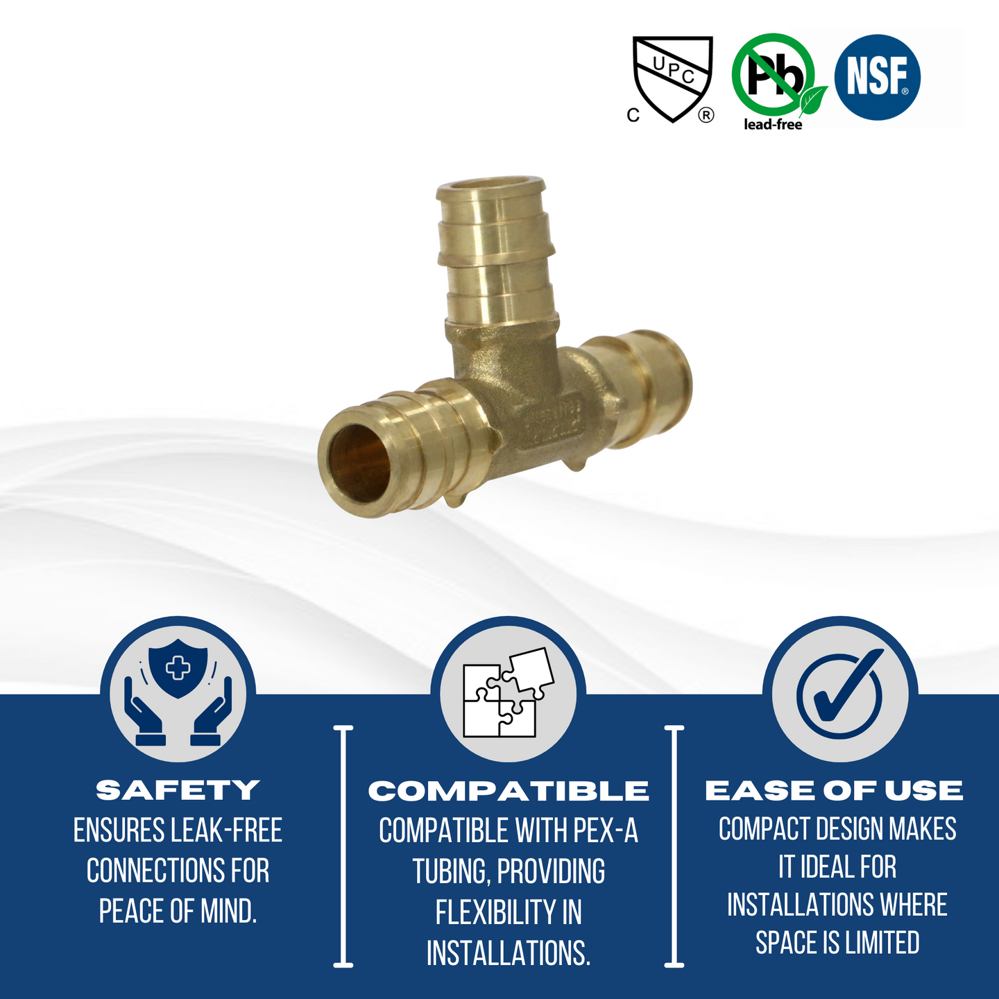 1/2 Inch Pex-A Expansion Tee