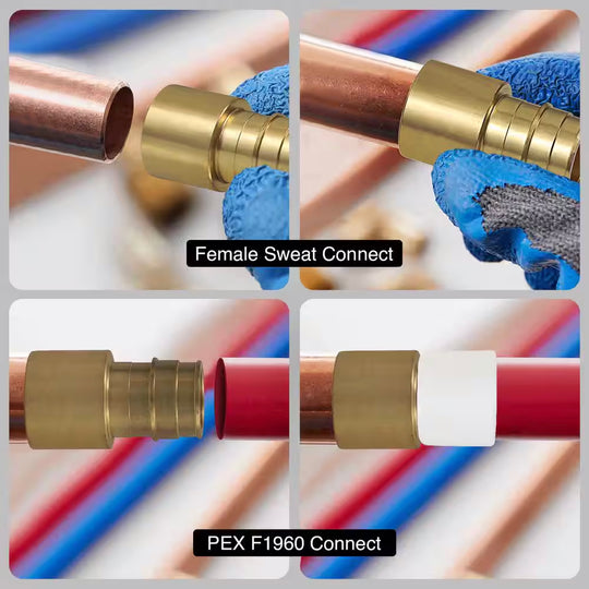 1/2 Inch Pex-A Expansion Female Sweat Adapter