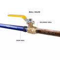 1/2 Inch PEX-B Barb x 1/2 Inch Female Sweat Ball Valve