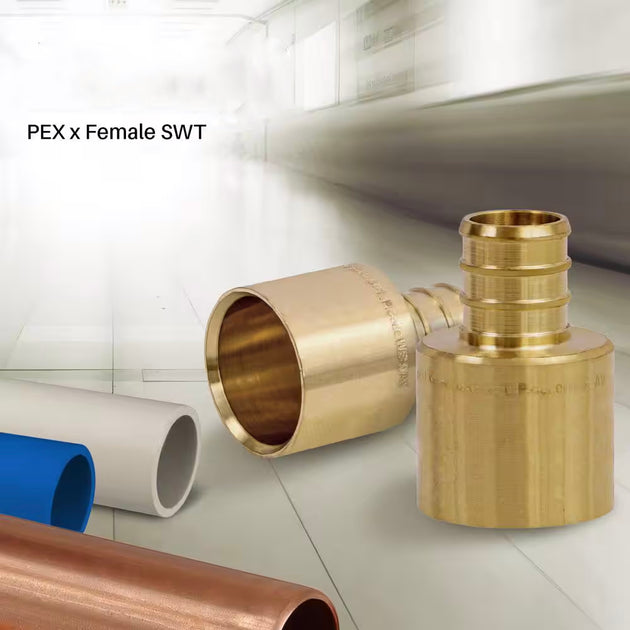 1/2 inch PEX-B Barb x 1/2 inch Female Sweat Adapter
