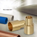 1/2 inch PEX-B Barb x 3/4 inch Male Sweat Adapter
