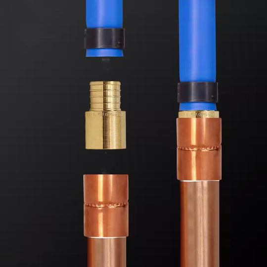 1 inch PEX-B Barb x 1 inch Male Sweat Adapter