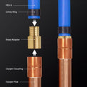 3/4 inch PEX-B Barb x 3/4 inch Male Sweat Adapter