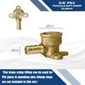 3/8 inch PEX-B Barb x 3/8 inch FNPT Elbow Drop Ear