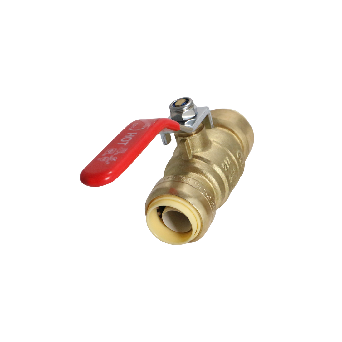 3/4 inch Push-to-Connect Ball Valve, Red (Hot)