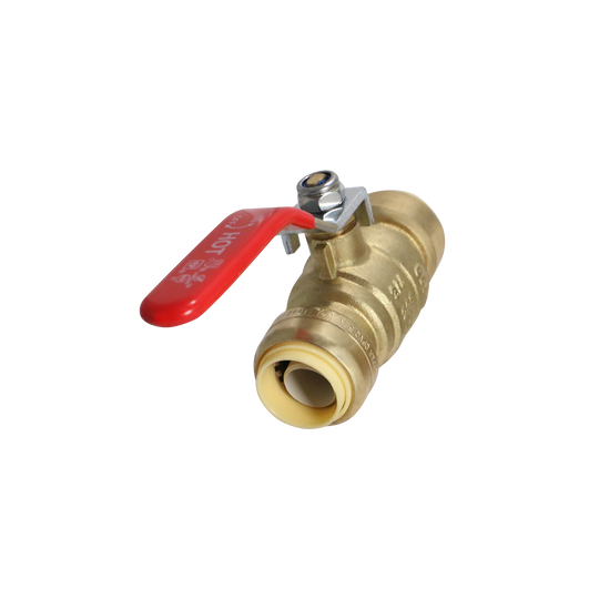 3/4 inch Push-to-Connect Ball Valve, Red (Hot)