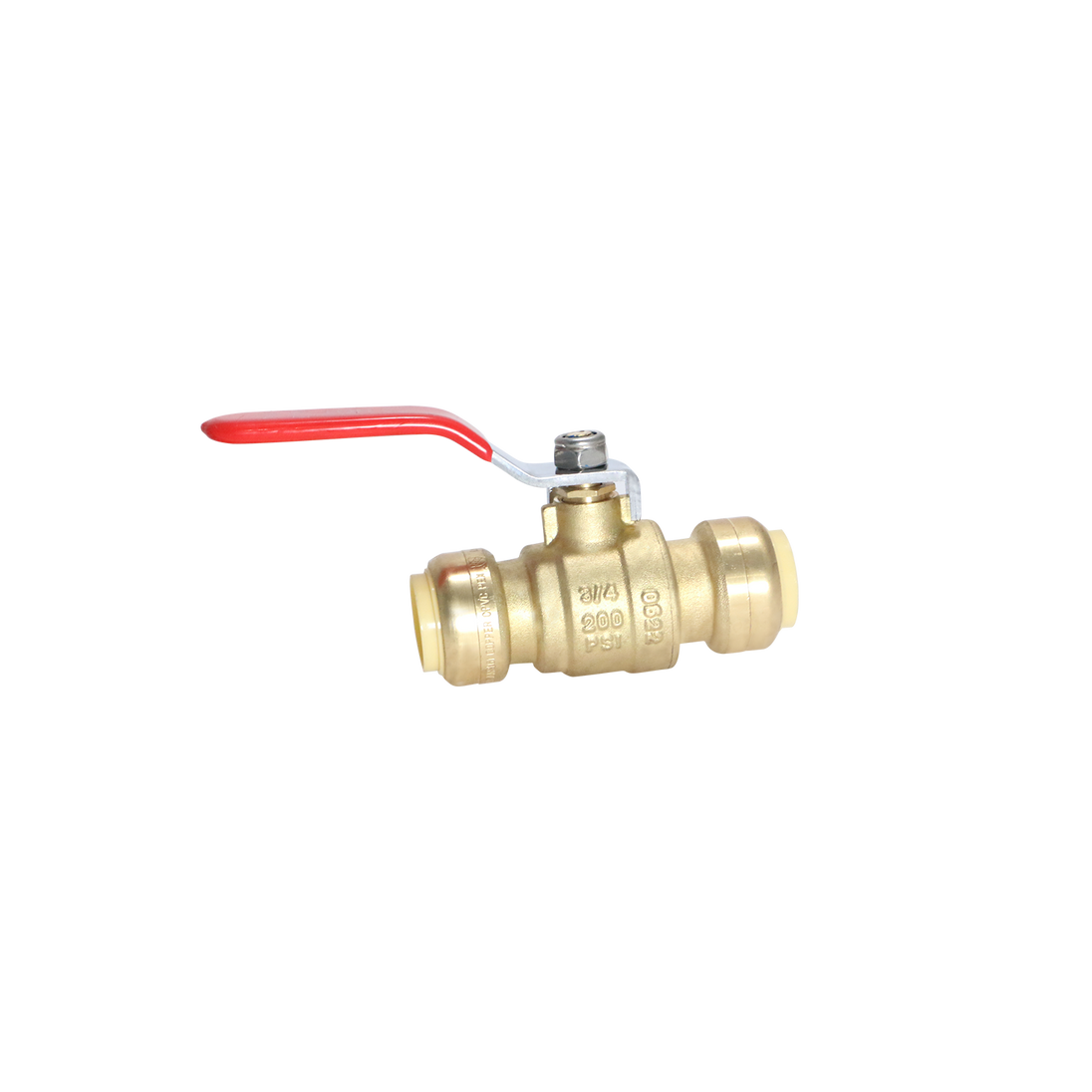 3/4 inch Push-to-Connect Ball Valve, Red (Hot)