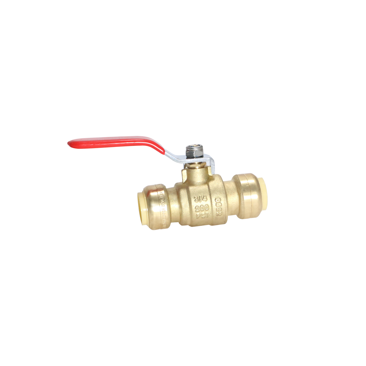 3/4 inch Push-to-Connect Ball Valve, Red (Hot)