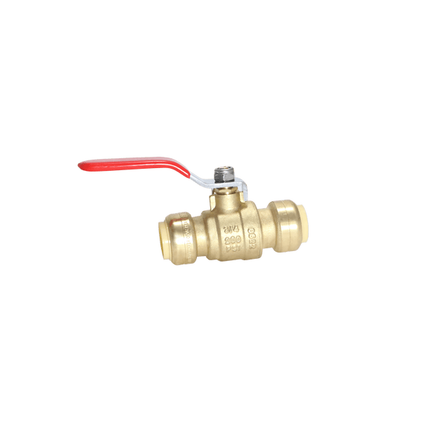 3/4 inch Push-to-Connect Ball Valve, Red (Hot)