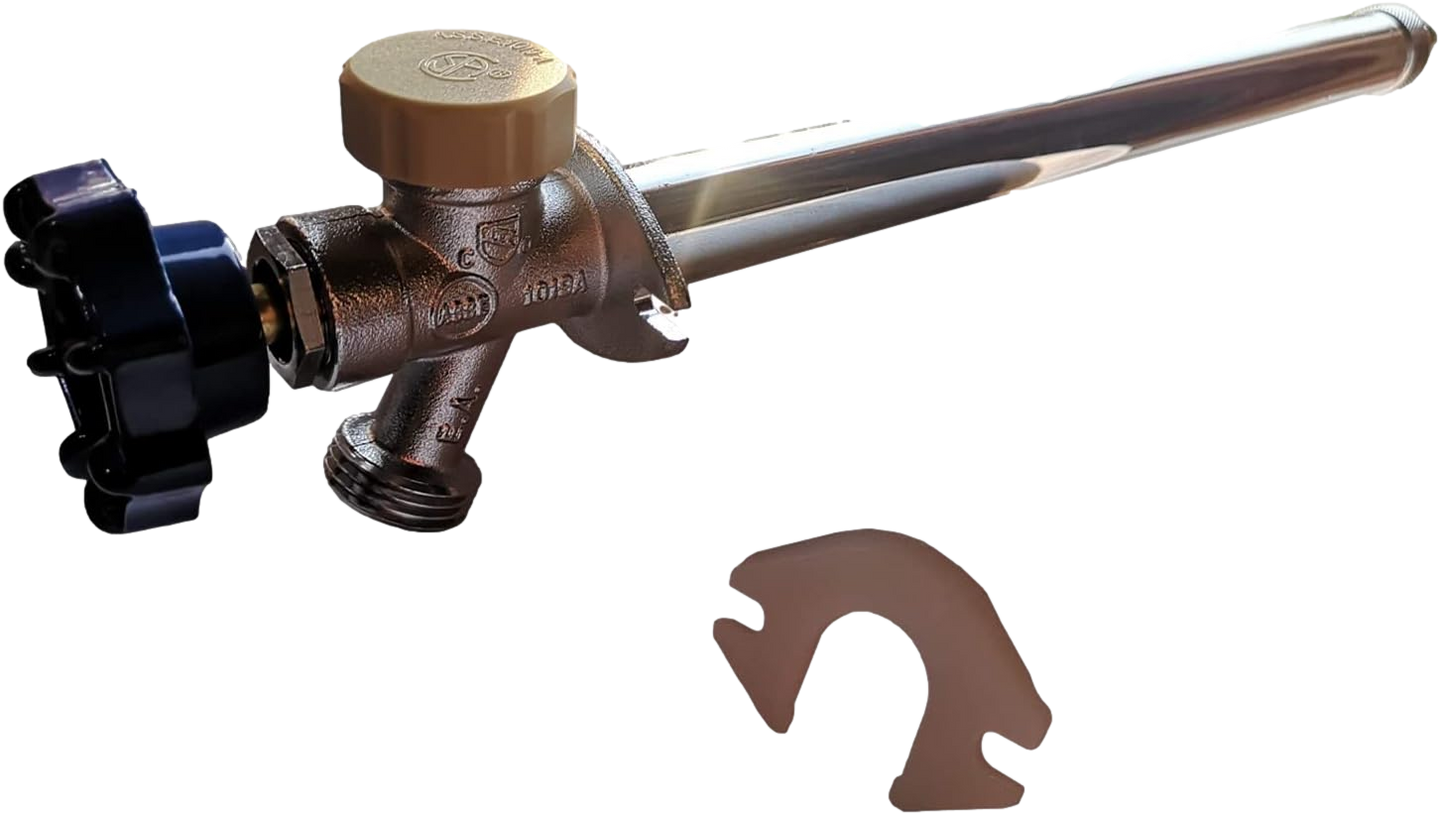 Anti-Siphon Frost Free Sillcock 10 Inch Long, 1/2 Inch PEX-B Barb x 3/4 Inch GHT Valves