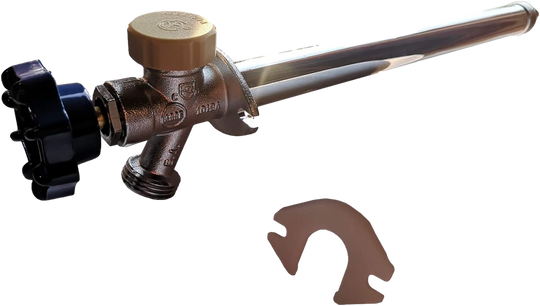 Anti-Siphon Frost Free Sillcock 10 Inch Long, 1/2 Inch PEX-B Barb x 3/4 Inch GHT Valves